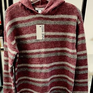 Nine West sequin embellished sweater hoodie